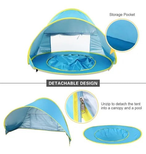 Tienda de Campaña Playa Para Bebé con Piscina Portátil, Impermeabe, Anti-uv.