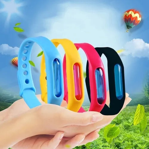 Set de 4 Pulseras Repelente de Moquitos y Zancudos