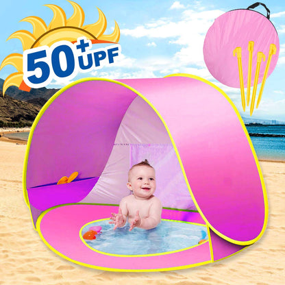 Tienda de Campaña Playa Para Bebé con Piscina Portátil, Impermeabe, Anti-uv.