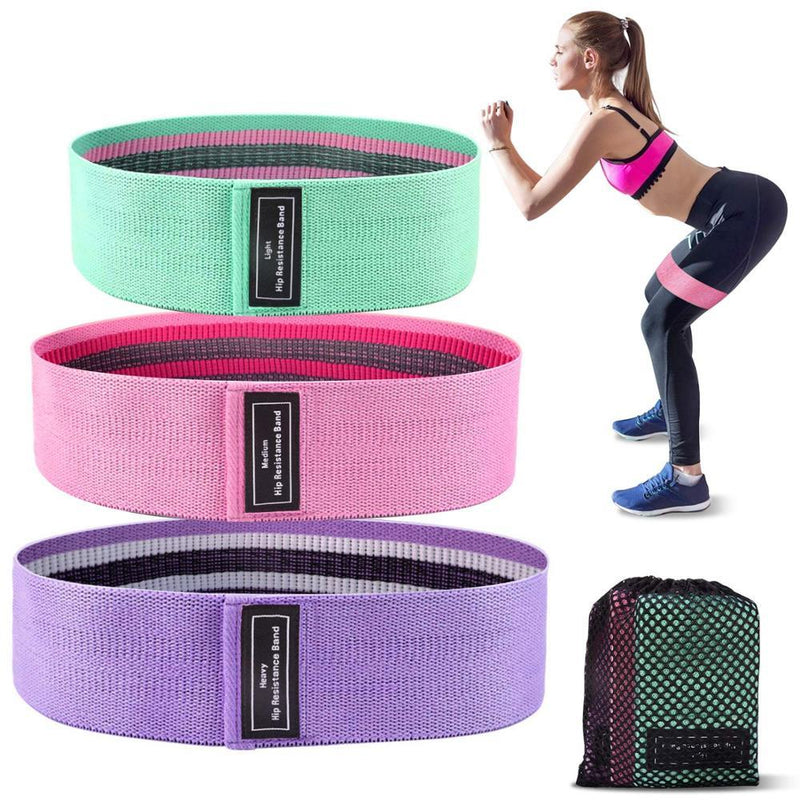 Set 3 bandas de resistencia para gluteos y piernas