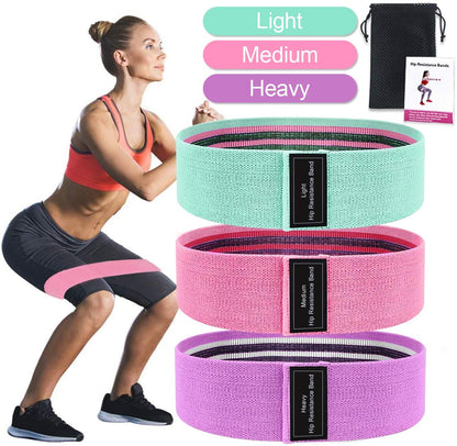 Set 3 bandas de resistencia para gluteos y piernas