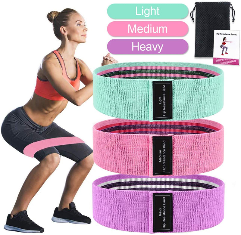 Set 3 bandas de resistencia para gluteos y piernas