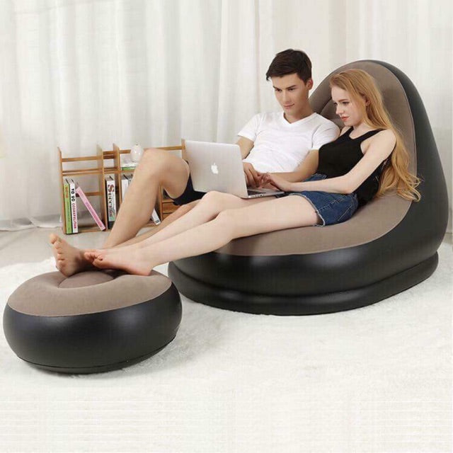 Sofá Sillón Inflable, Posa Pies