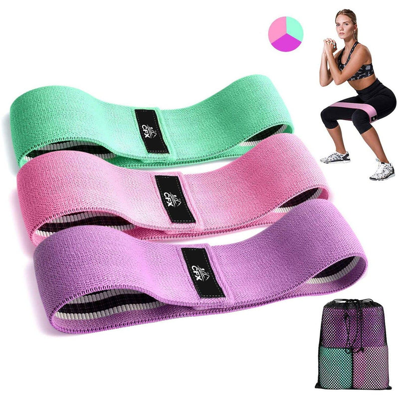 Set 3 bandas de resistencia para gluteos y piernas